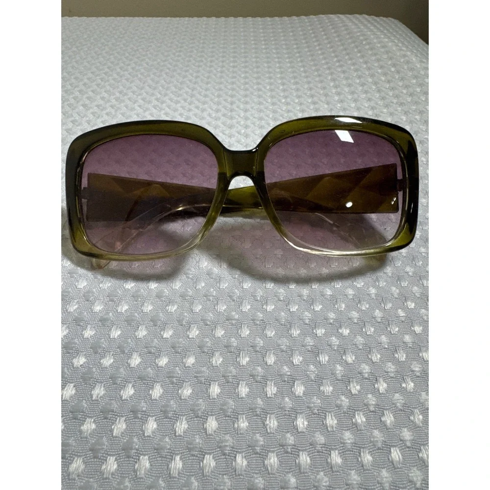 Unbranded Oversized Sunglasses Women OS Green Geometric Textured 31271 11